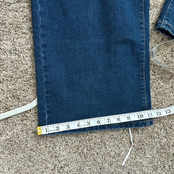 NWT New York & Company Wide Leg Dark Wash Jean Sz 6 Office High Waisted - Picture 9 of 13